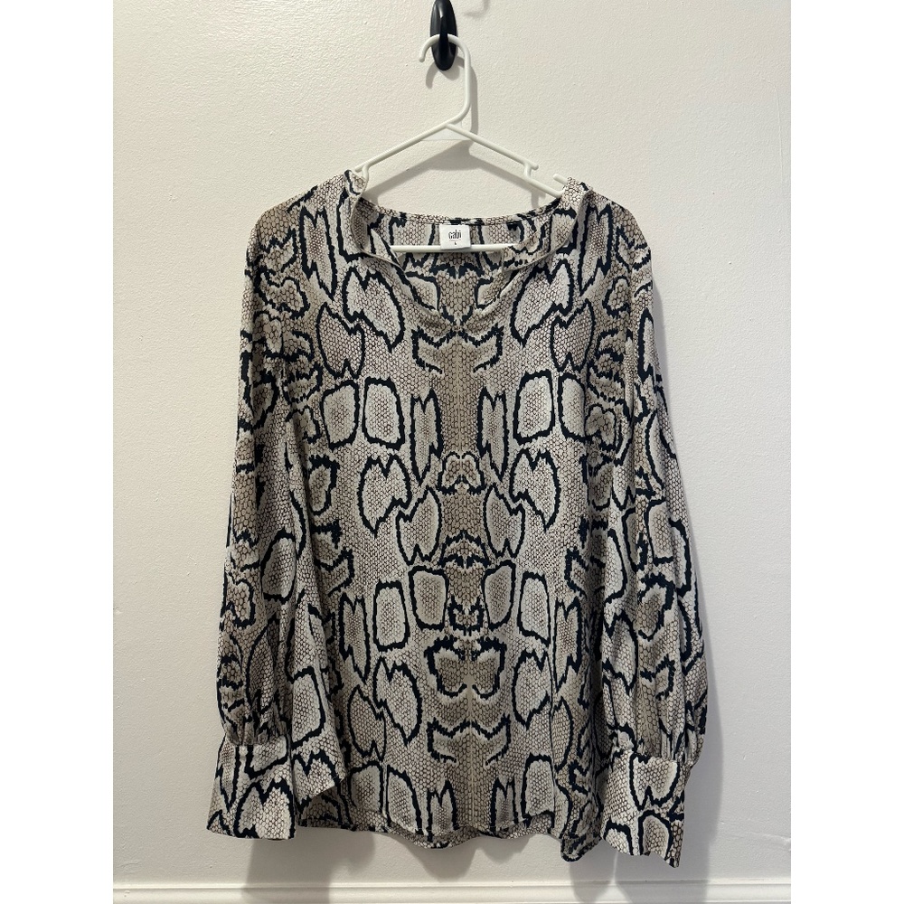 Cabi Clothing Snake Skin Print Blouse